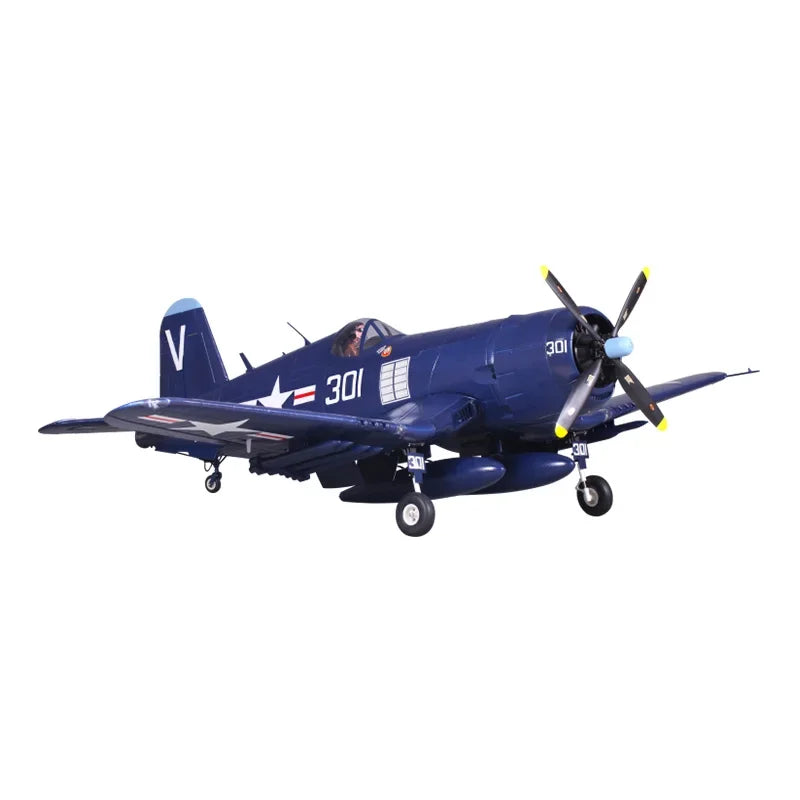 SME Store FMS024 Airplane 1400mm F4U Blue PNP Radio Control Warbird Outdoor RC Foam Assembly Model Plane Aircraft Outdoor 8 Minutes