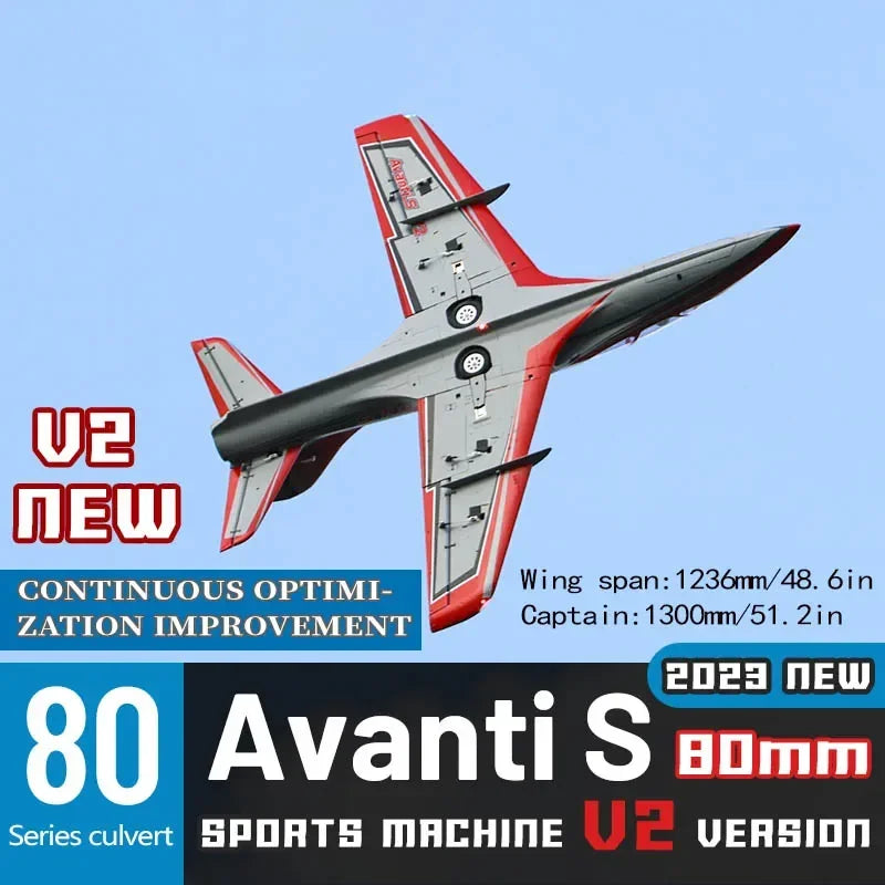 SME Store Freewing RC Model EPO RC Plane Avanti S V2 80mm EDF Jet Airplane 80 Inrunner EDF Plane 6s PNP or kit+S Retractable Landing Gear