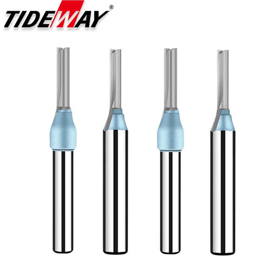 SME TOOLS Tideway 1/4 Shank TCT Straight Router Bits for MDF Wood Woodworking Carving Milling Cutter Engraving Carbide CNC Tools End Mill