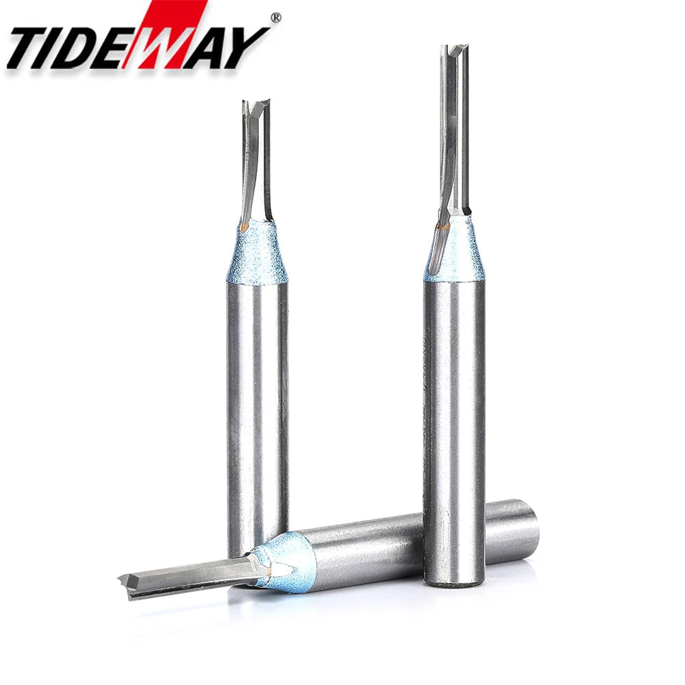 SME TOOLS Tideway 1/4 Shank TCT Straight Router Bits for MDF Wood Woodworking Carving Milling Cutter Engraving Carbide CNC Tools End Mill