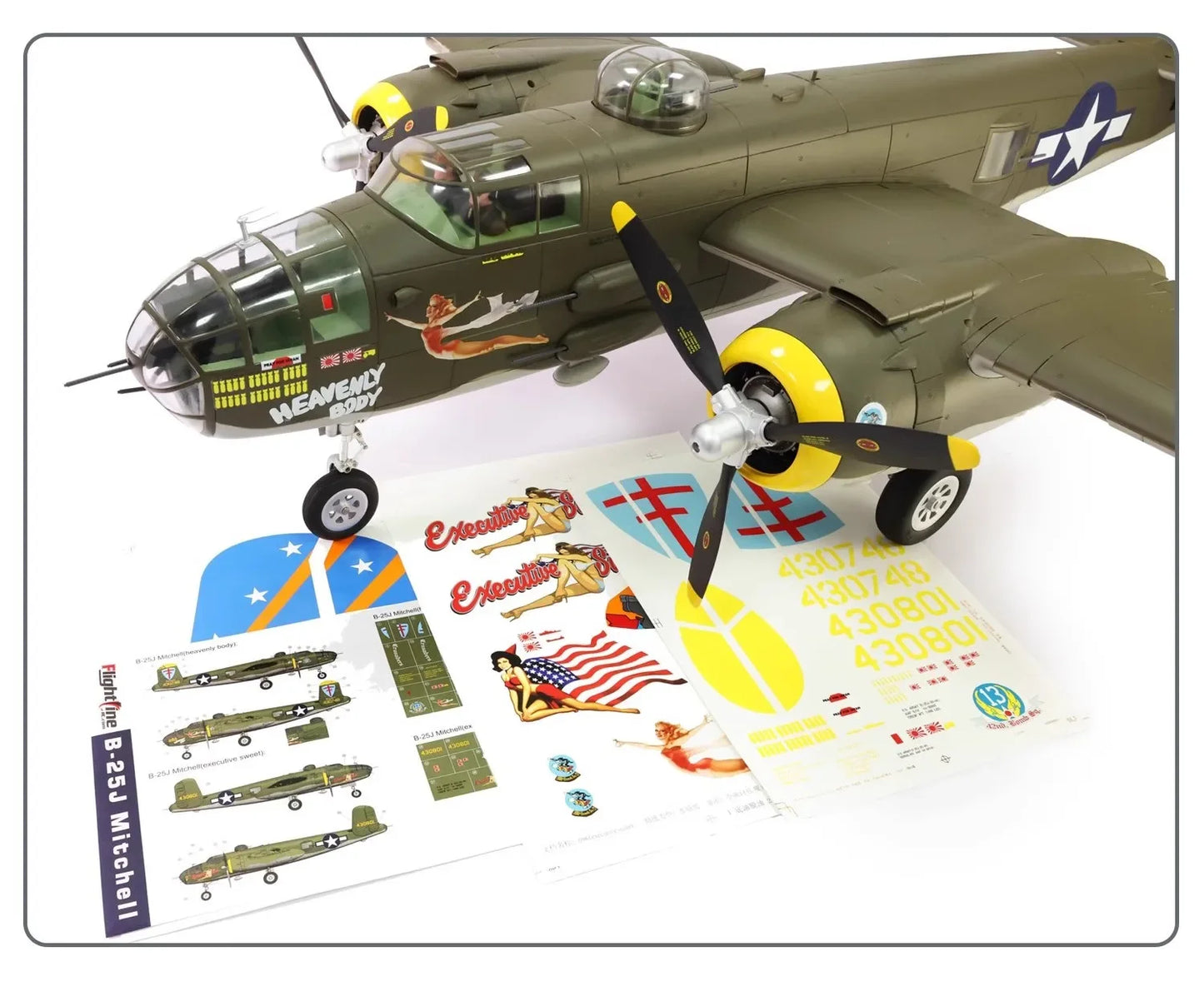 SME Store Freewing RC Plane Warbird Flightline 1600mm Wingspan B25 B-25 MITCHELL PNP Retractable Landing Gear Plane Airplane Model Hobby